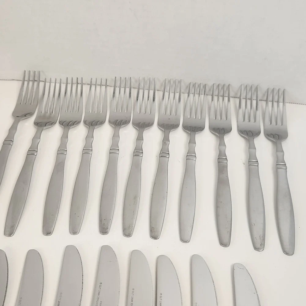20 Pc Lot Reed & Barton BROMPTON Stainless Silverware Heritage Mint 11Fk 9Kn
